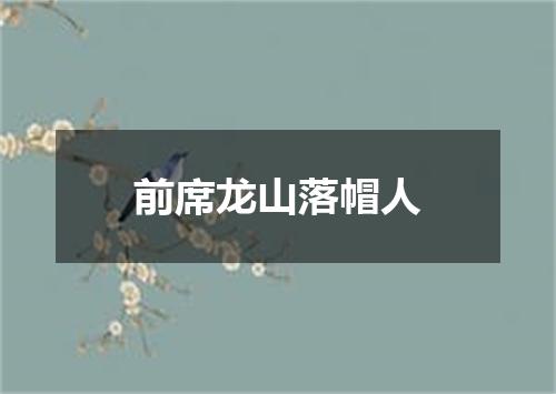 前席龙山落帽人