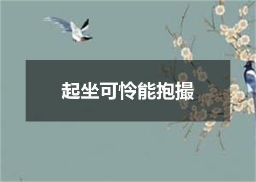 起坐可怜能抱撮