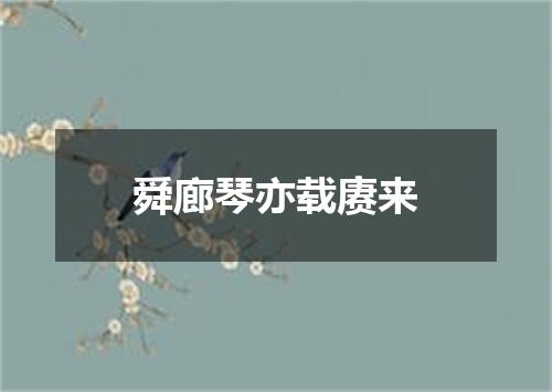 舜廊琴亦载赓来
