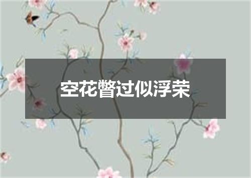 空花瞥过似浮荣