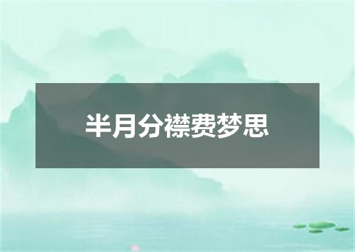 半月分襟费梦思