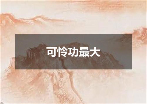 可怜功最大