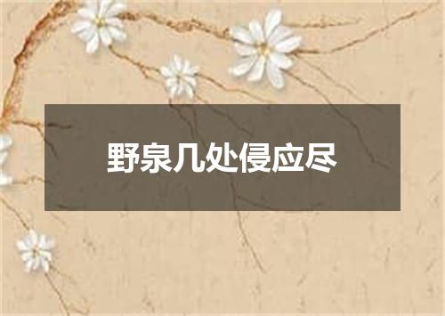 野泉几处侵应尽