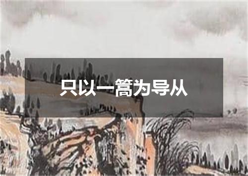 只以一篙为导从