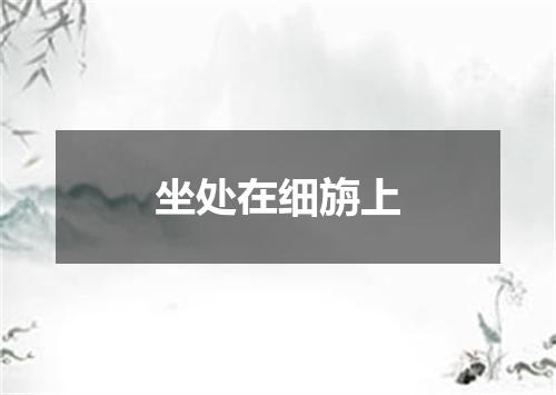 坐处在细旃上