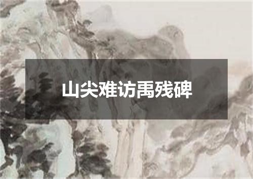 山尖难访禹残碑