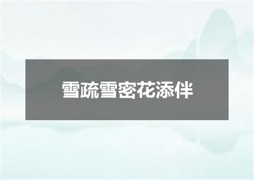 雪疏雪密花添伴