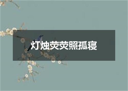 灯烛荧荧照孤寝