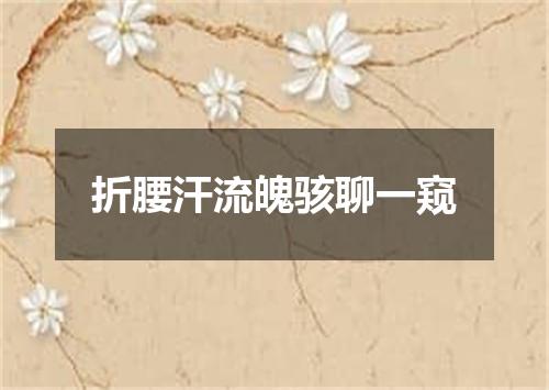 折腰汗流魄骇聊一窥