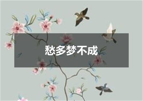 愁多梦不成