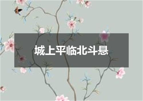 城上平临北斗悬