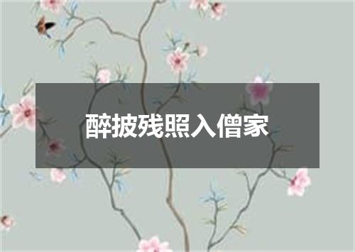 醉披残照入僧家