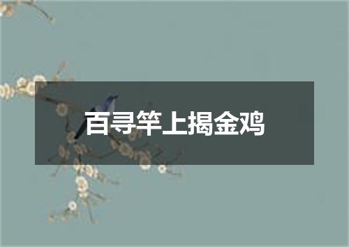 百寻竿上揭金鸡