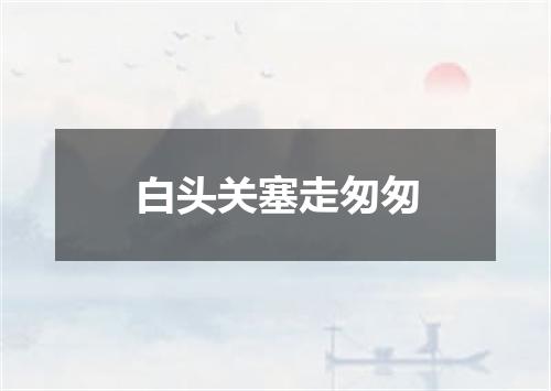 白头关塞走匆匆