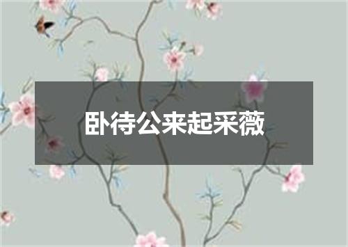 卧待公来起采薇