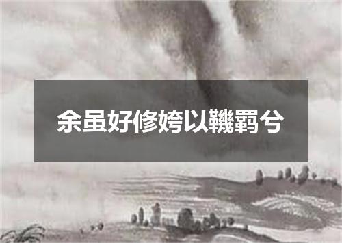 余虽好修姱以鞿羁兮
