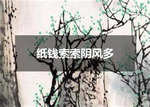 纸钱索索阴风多