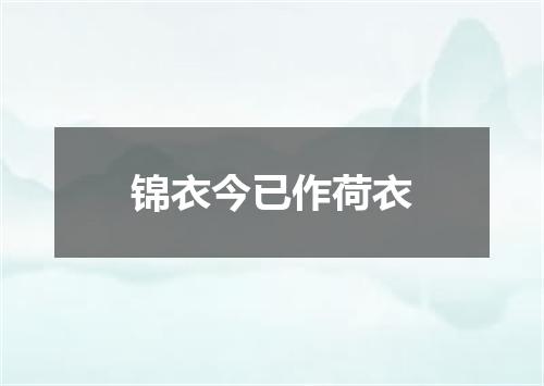锦衣今已作荷衣