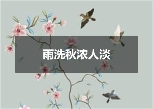 雨洗秋浓人淡