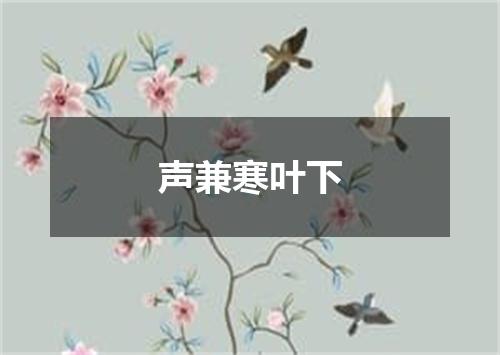 声兼寒叶下