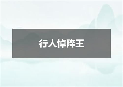 行人悼降王