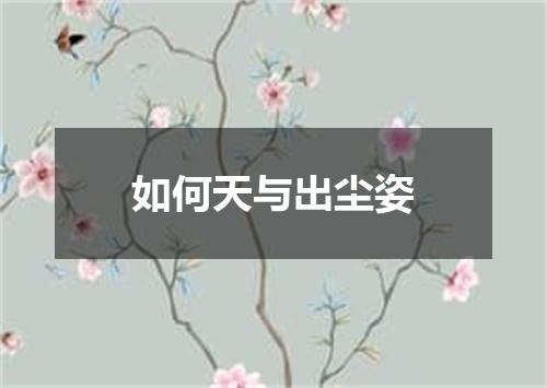 如何天与出尘姿