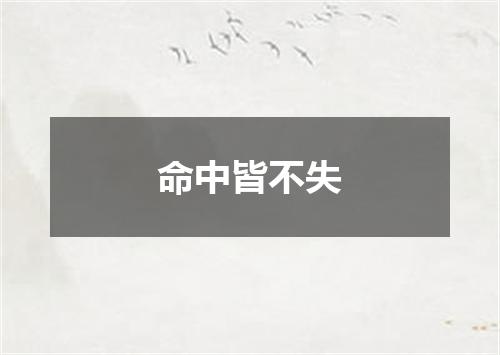 命中皆不失