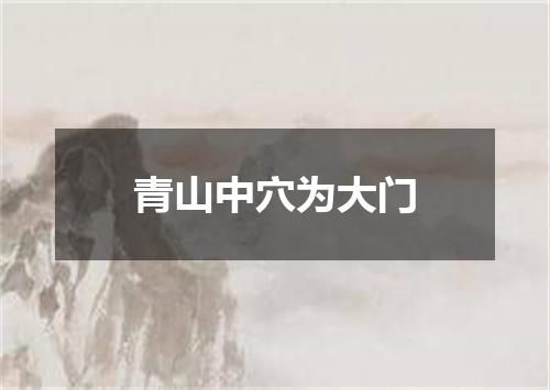 青山中穴为大门