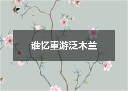 谁忆重游泛木兰