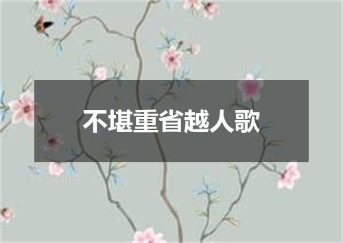 不堪重省越人歌