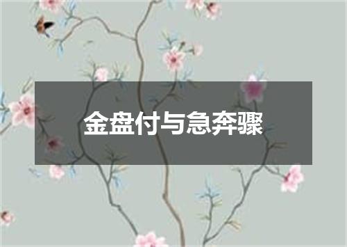 金盘付与急奔骤