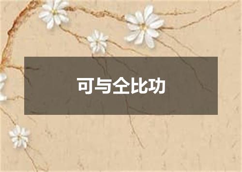 可与仝比功