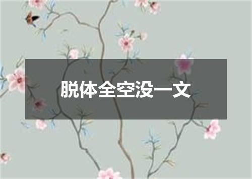 脱体全空没一文