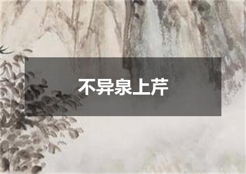 不异泉上芹