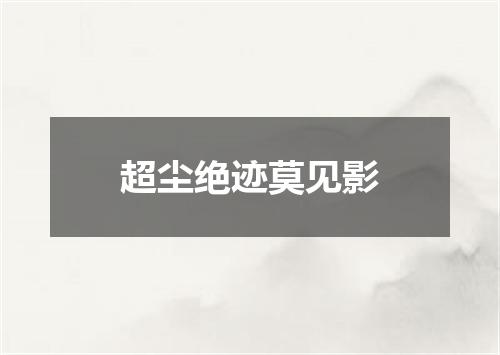 超尘绝迹莫见影
