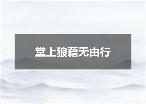 堂上狼藉无由行