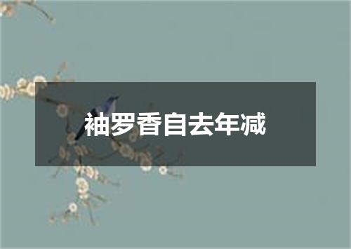 袖罗香自去年减