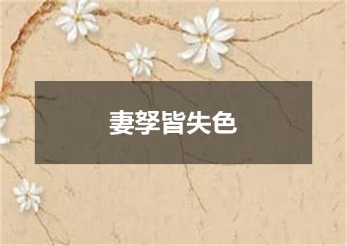 妻孥皆失色