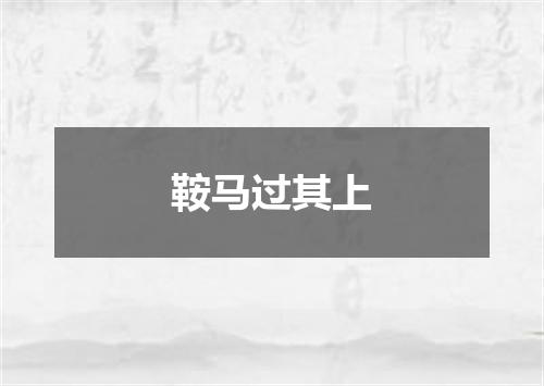 鞍马过其上
