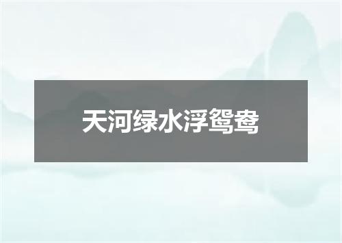天河绿水浮鸳鸯