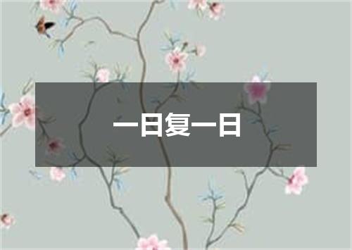 一日复一日