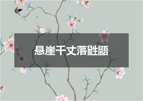 悬崖千丈落鼪鼯