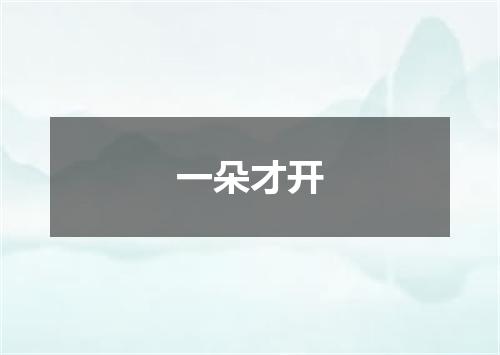 一朵才开