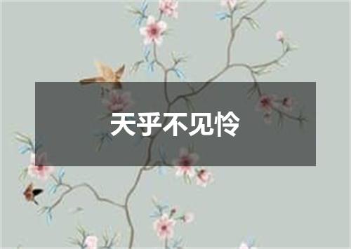 天乎不见怜