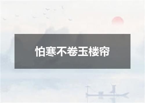 怕寒不卷玉楼帘