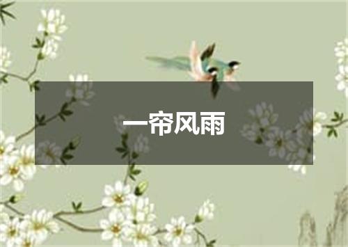 一帘风雨