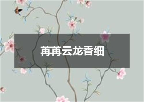 苒苒云龙香细