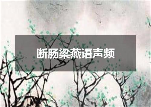 断肠梁燕语声频