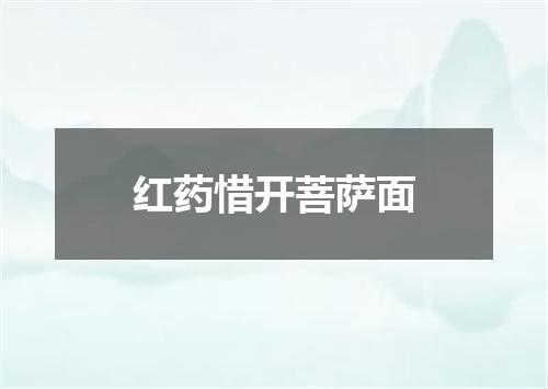 红药惜开菩萨面