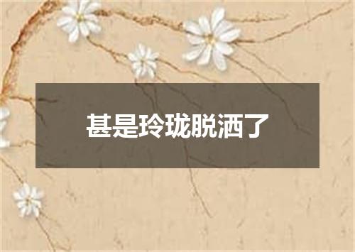甚是玲珑脱洒了